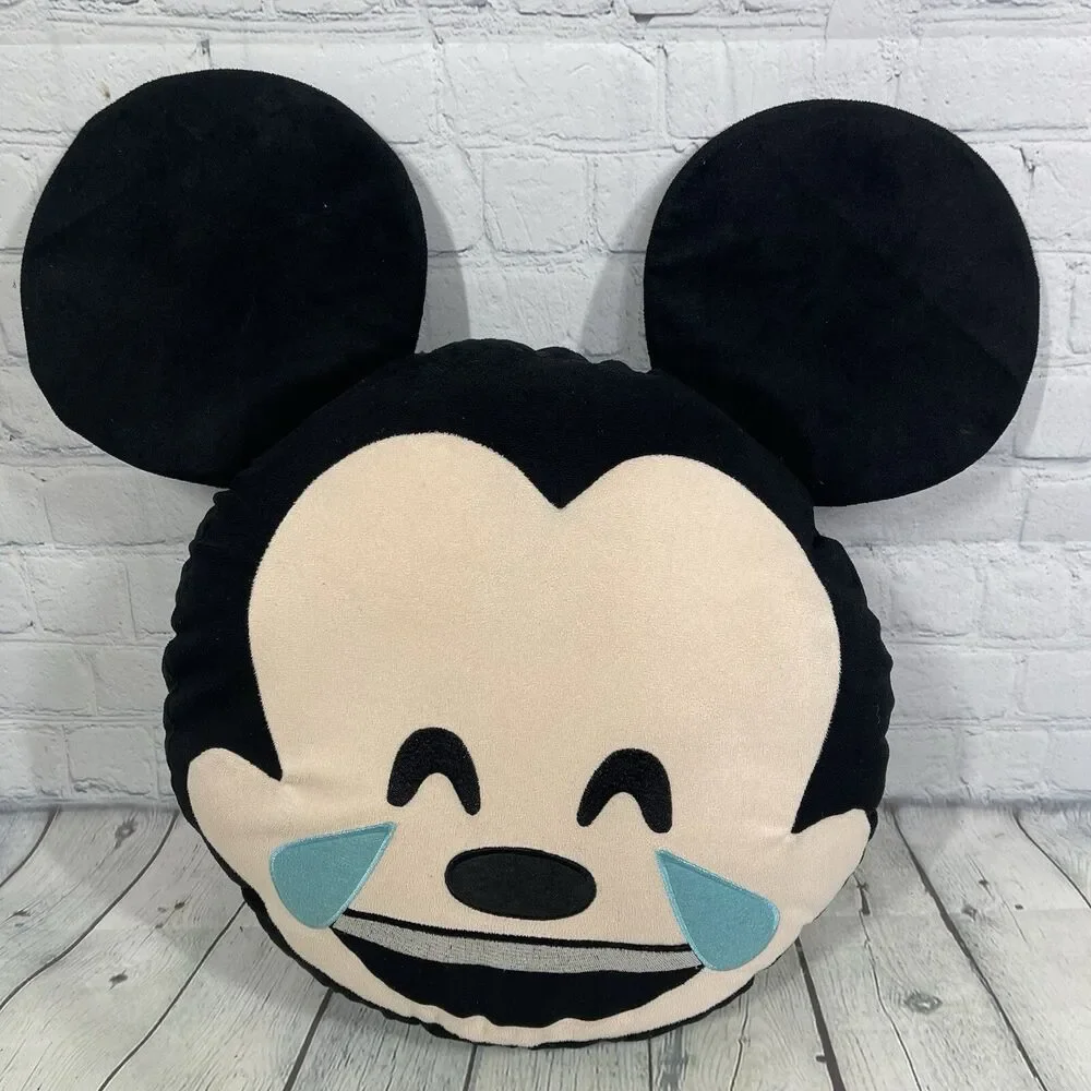 Minnie Mickey Mouse Emoji Pillow Plush Decoration Set Bedding Decor Lot Of 2